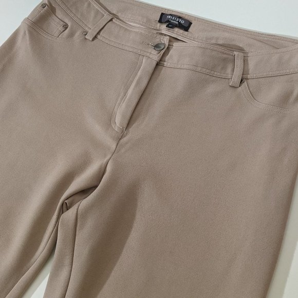 Trisisto Melanie Lyne Cream/Beige Stretch Straight Leg Full Length Pants Size 14 - Picture 8 of 13